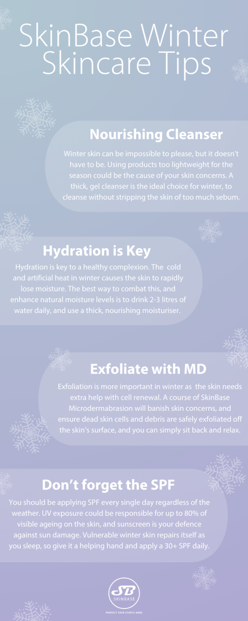 WINTER SKINCARE INFOGRAPHIC